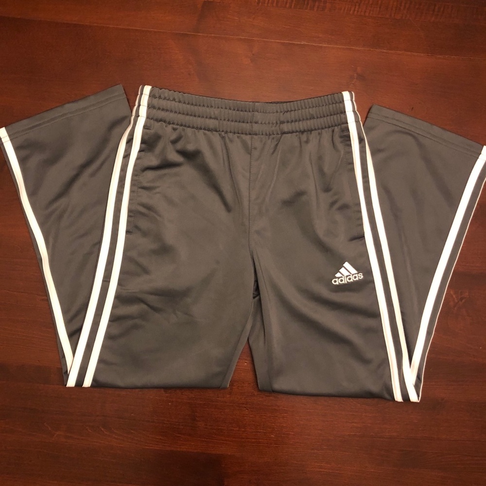 Adidas track pants, Grey. Boys 8